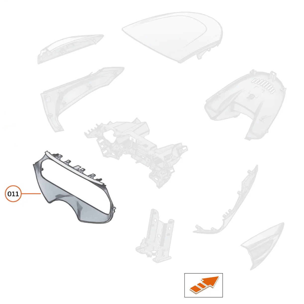 McLaren 750S MSO Carbon Fiber Visor Bezel